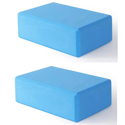 2pcs Yoga Gym Blocks Comfortable Non-Slip Surface Blue For Yoga Pilate Fitness