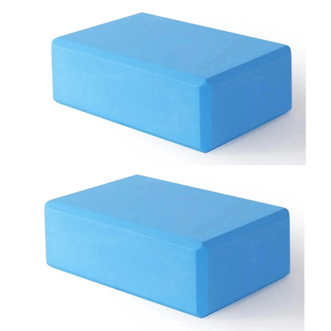 2pcs Yoga Gym Blocks Comfortable Non-Slip Surface Blue For Yoga Pilate Fitness