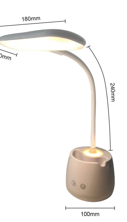 Rechargeable LED Desk Lamp with Pen & Phone Holder