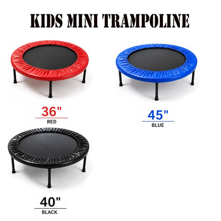Kids Mini Trampoline 36" 40" 45" Portable Toddler Children Jumping Mat Rebounder