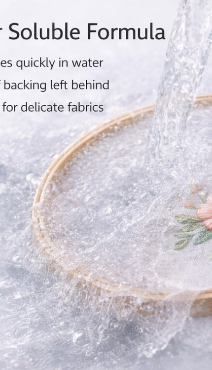 Embroidery Sewing Film Peel Away Water Soluble Backing Stabiliser 300m x 50cm