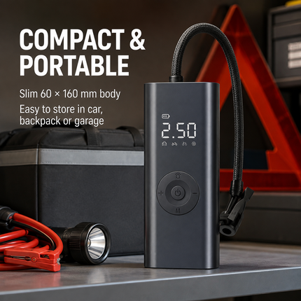 Car Tyre Inflator 150PSI Cordless Air Compressor Digital Pump 3000mAh Battery
