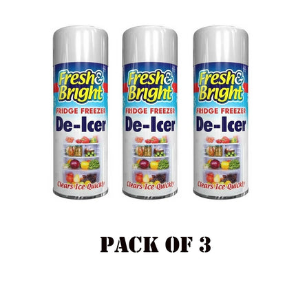 3 x Fridge Freezer De Icer Spray Defrost Quickly Anti Bacterial Ice Deicer 200ml