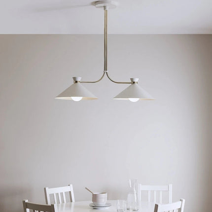 GoodHome Pendant Light Compatible with E27 Bulb 2 Lamps 350mm IP20 Light Shade