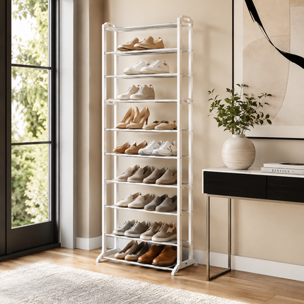 10-Tier Metal Shoe Rack