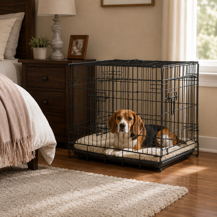 Pet Cage 24 Inch Dog Crate Portable Puppy Training Kennel Tray
