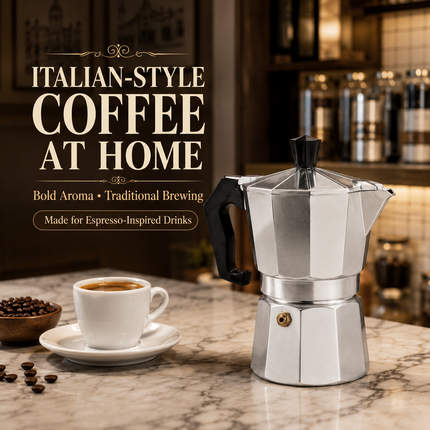 Moka Pot 300ml Stovetop Aluminium Italian Espresso Ground Coffee Latte Maker