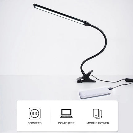 LED Clip Desk Lamp USB Reading Night Light Flexible  Adjustable Study Bed Lamp