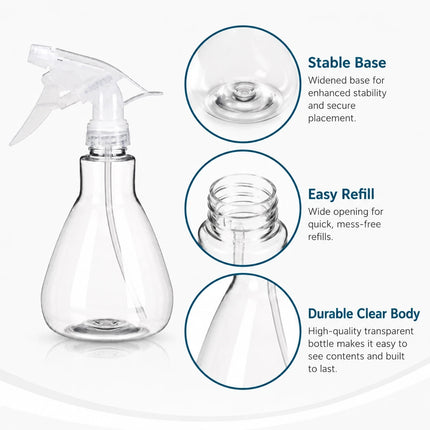 Trigger Spray Bottle 1L Empty Clear Sprayer for Salon Cleaning Plants Bottle