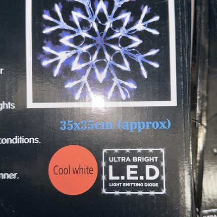 Christmas Snowflake 50 LED Light For Indoor & Outdoor Decoration Cool White