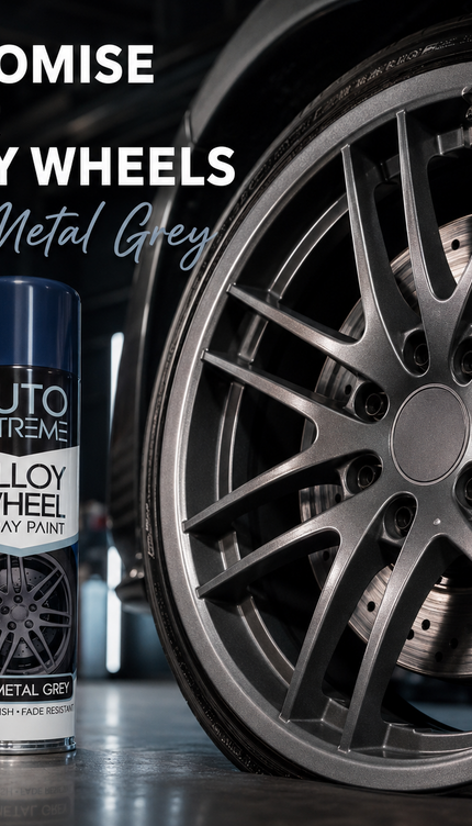 2x AX Gun Metal Grey Alloy Wheel Spray Paint 300ml Smooth Finish Fade Resistant
