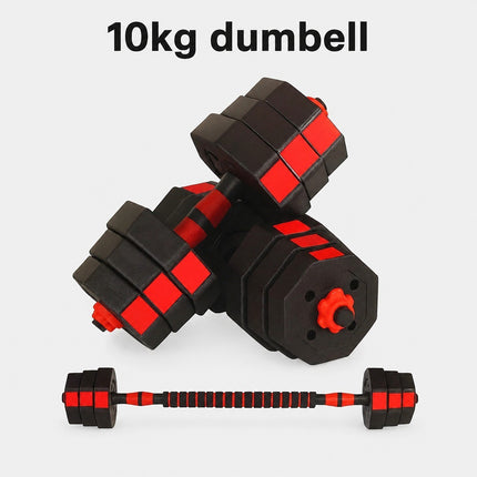 Dumbbells 10KG Adjustable Octagonal Strength Training Set