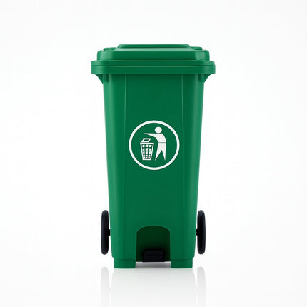 Outdoor Wheelie Bin Trash Can 100L/120L EN840 Large Rubbish Waste Dustbin