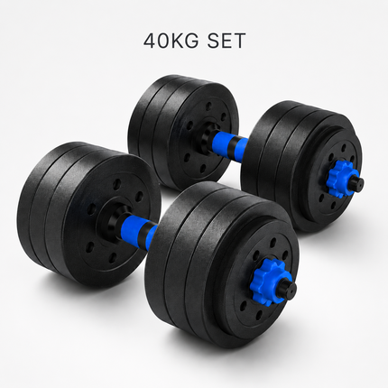 Dumbbell Barbell Set 40KG Complete Home Training System