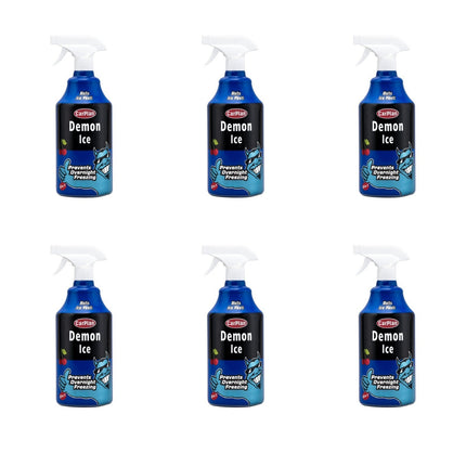 6 x CarPlan Demon Ice De Icer 1L Fast Ice Remover Preventer Winter Car Spray