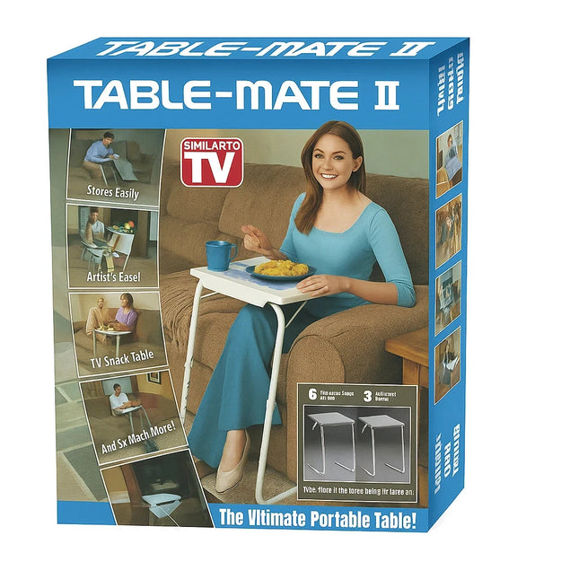 Portable Table Mate TV Dinner Laptop Tray Adjustable Folding Table Sofa Bed Desk