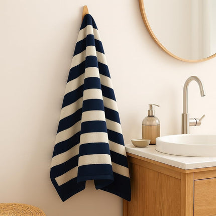 2 Pack Cotton Terry Bath & Shower Towels Soft Absorbent 50x40cm for for Unisex