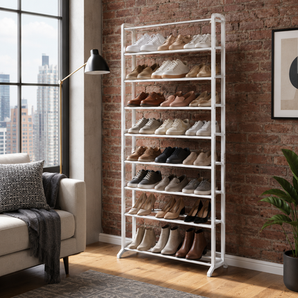 10-Tier Metal Shoe Rack