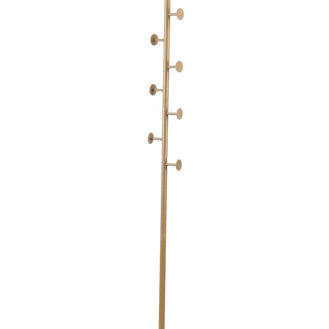 Gold Metal Coat Stand Garment Rack 8 Hook Jacket Umbrella Hanger Clothes Rack