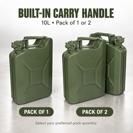 Metal Jerry Can 5L 10L 20L & Spout Heavy Duty Petrol Diesel Storage Container