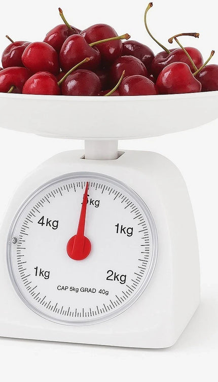 Kitchen Weight Scale 5KG White Round Mechanical Cooking Food Measuring Scale
