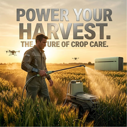 Electric Wand Sprayer With 5m Hose & Nozzles Battery Powered Rechargeable Wand