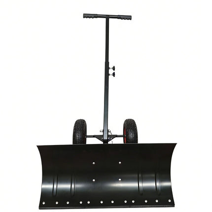 Snow Shovel with Wheels Adjustable Handle Multi Angle Snow Pusher Blade