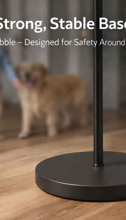 Metal Floor Lamp with Adjustable Neck & Heavy Base, Perfect for Reading & Office