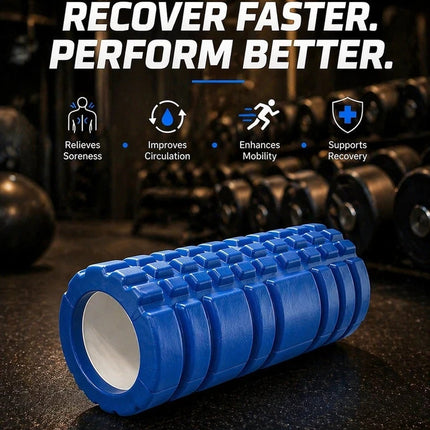 Foam Fitness Roller Adults Deep Tissue Massage Grid Muscle Trigger Point Muscles