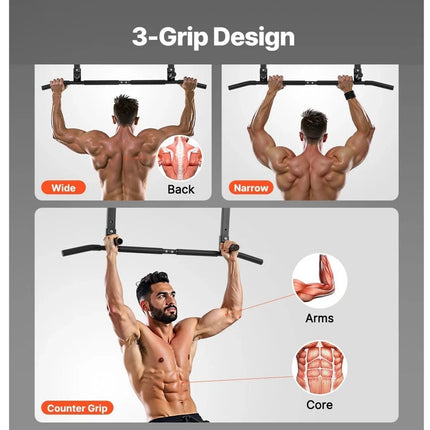 Pull Up Bar Wall Mounted Heavy Duty Chin Up Bar Foam Padded Grips for Home Gym