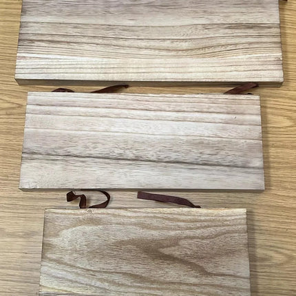 Floating Shelves Set of 3 Wall Mounted Paulownia Wood Storage Display Shelf Kit