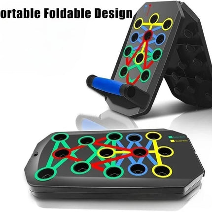 Foldable 14 in 1 Push Up Board Fitness Workout Train Gym Muscle Exercise Press