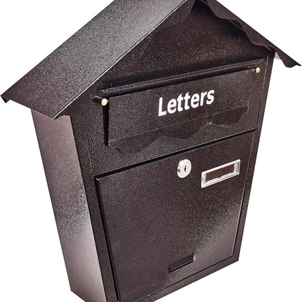 Large Lockable Outdoor Mail Post Box Steel Wall Mounted Letterbox with Keys