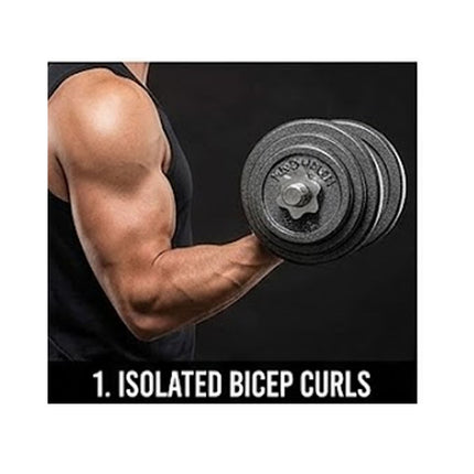 Adjustable 15KG Cast Iron Dumbbell and Barbell Set