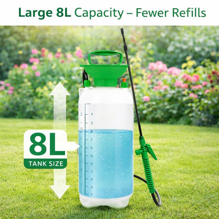 5L/8L Garden Pump Pressure Sprayer Bottle Water Spray for Plants & Weed Control