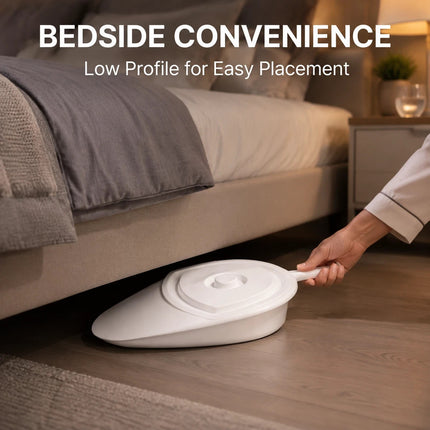Portable Bed Pan with Lid Women and Men Spill-Resistant Reusable For Elderly