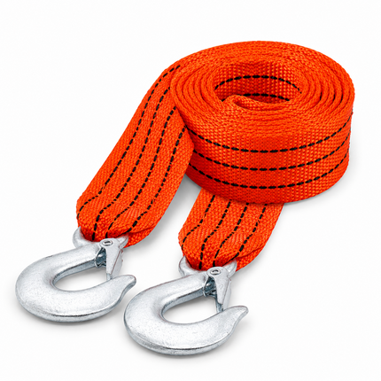 Tow Strap With Hooks 4m Heavy Duty Recovery Belt