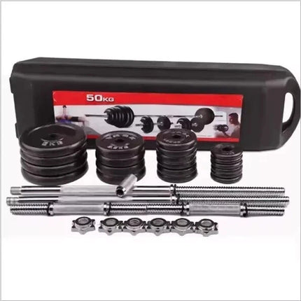 50kg Adjustable Dumbbell & Barbell Set