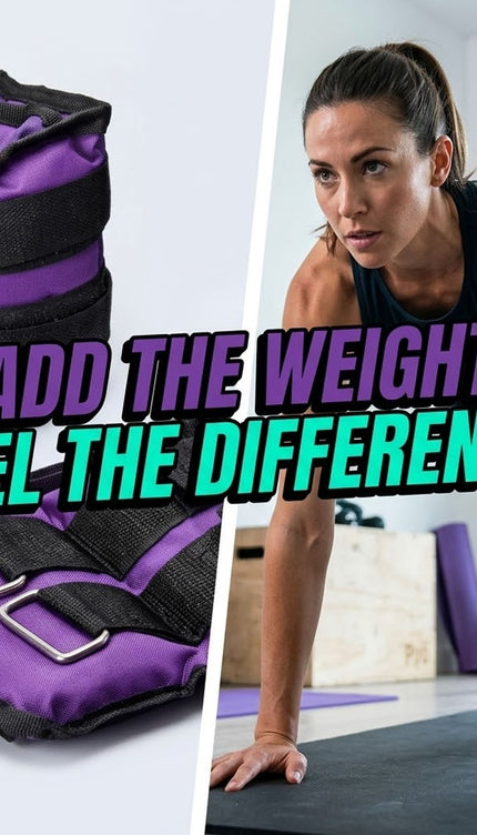 Ankle Wrist Leg Weights Straps 1.5kg  Pack Of 2 Purple Yoga Gym Exercise Fitness