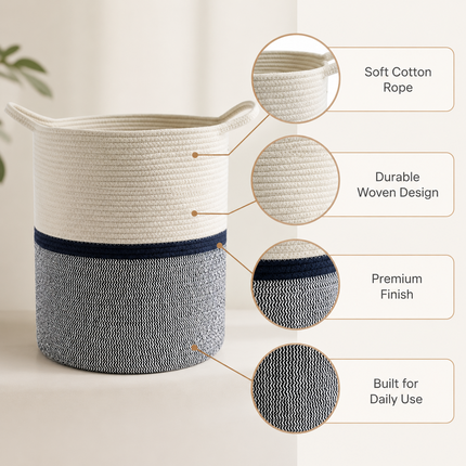 Cotton Rope Laundry Basket