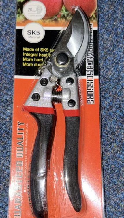 Pruning Shears 8' Bypass Garden SK5+Durionise Heavy Duty Hand Clippers Grip