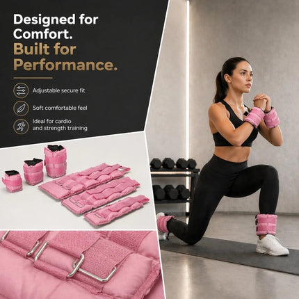 Ankle Wrist Leg Weights Straps 2 PCS Running Yoga Gym Training Exercise Fitness