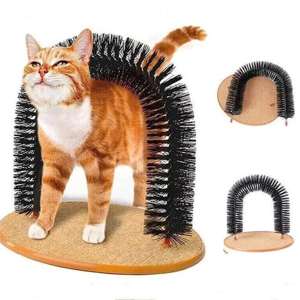 Cat Scratch Arch Kitten Massaging Scratching Scratcher Pet Grooming Play Toy New
