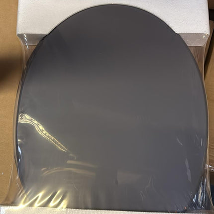 18" Universal MDF Bathroom Toilet Seat Grey Easy Fit WC Seat with Fittings