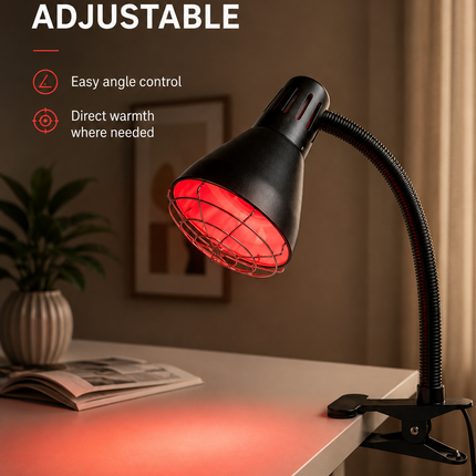 Infrared Heat Lamp 150W Red Light Therapy Clip On Adjustable Muscle Relaxation