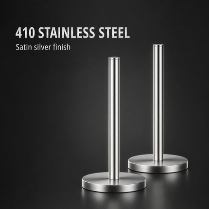 Tissue Roll Holder Free Standing Countertop Paper Stand Stainless Steel Holder