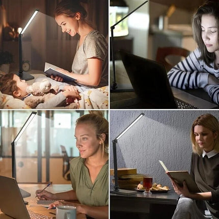 LED Desk Lamp with USB Night Light Dimmable Touch Control for Home Office Study