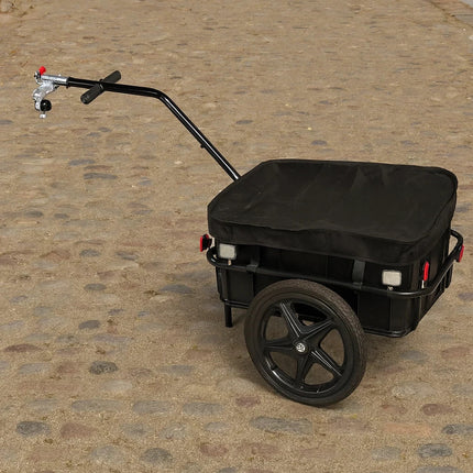 Bike Cargo Trailer with Storage Box & Waterproof Cover