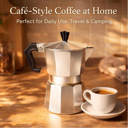 Moka Pot Stovetop Aluminium Kitchen Italian Espresso Ground Coffee Latte Maker