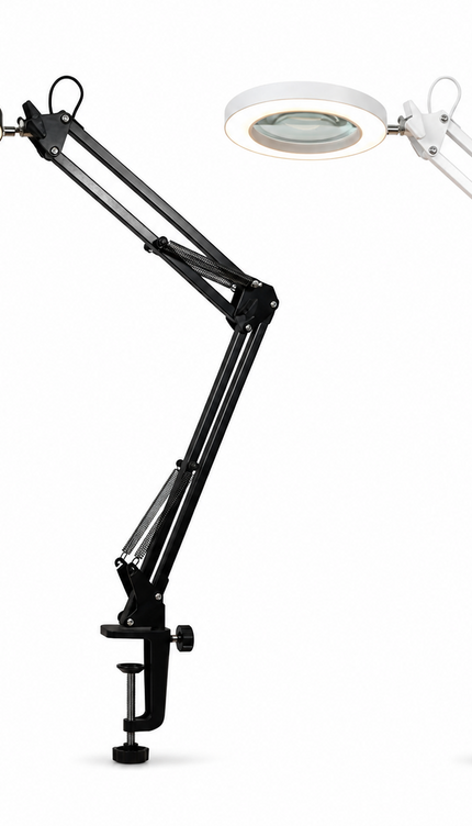 3X LED Magnifying Lamp with Swing Arm & Desk Clamp